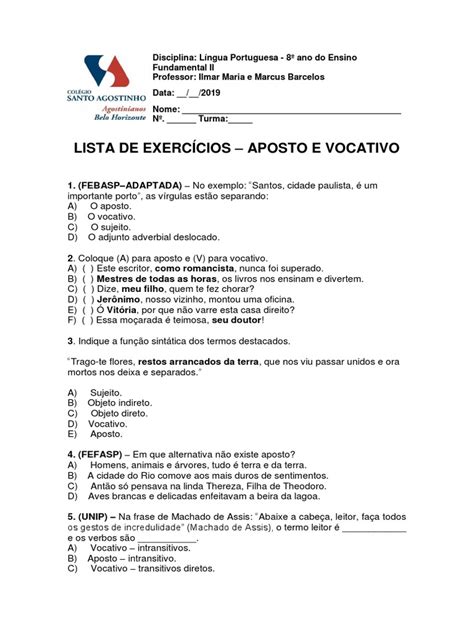 Apóstolo e Vocativo: Exercícios e Dicas para Dominar