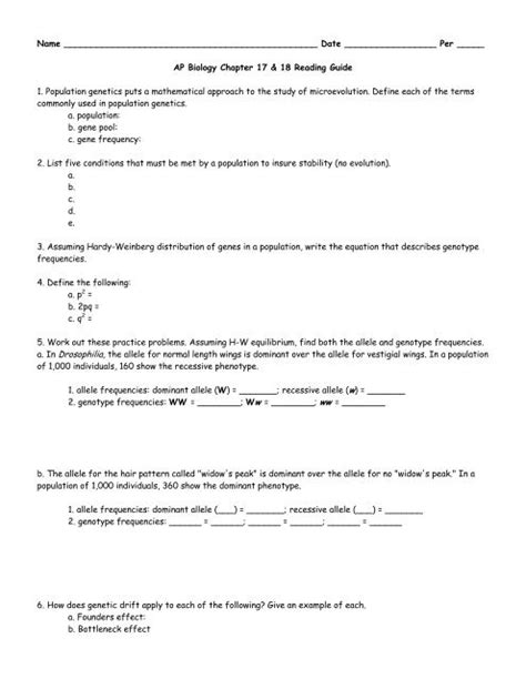 Ap Biology Chapter 17 Answers Doc