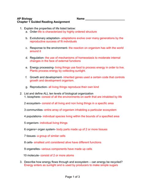 Ap Biology Chapter 17 Packet Answers Pdf . Doc
