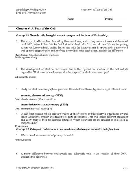 Ap Biology Reading Guide Fred And Theresa Holtzclaw Answers Chapter 6 Epub