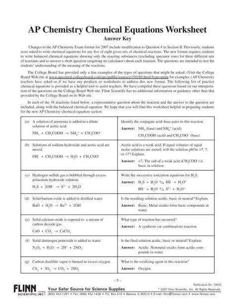 Ap Chem Solutions Worksheet Answers Reader