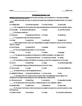 Ap Psychology Chapter 1 Answers Reader