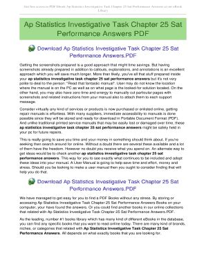 Ap Statistics Investigative Task Chapter 25 Sat Performance Answers Doc