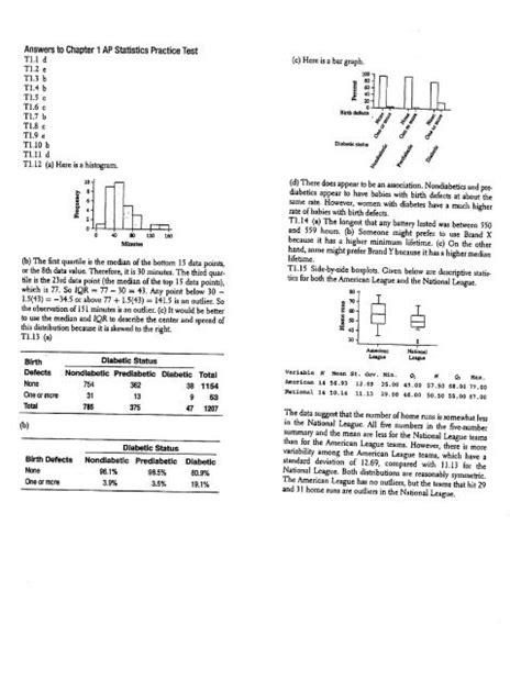 Ap Statistics Practice Examination 1 Section Answers Epub