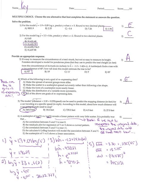 Ap Statistics Test 10a Answers Kindle Editon