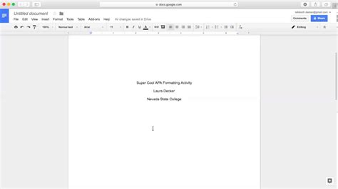 Apa Format Google Docs Template