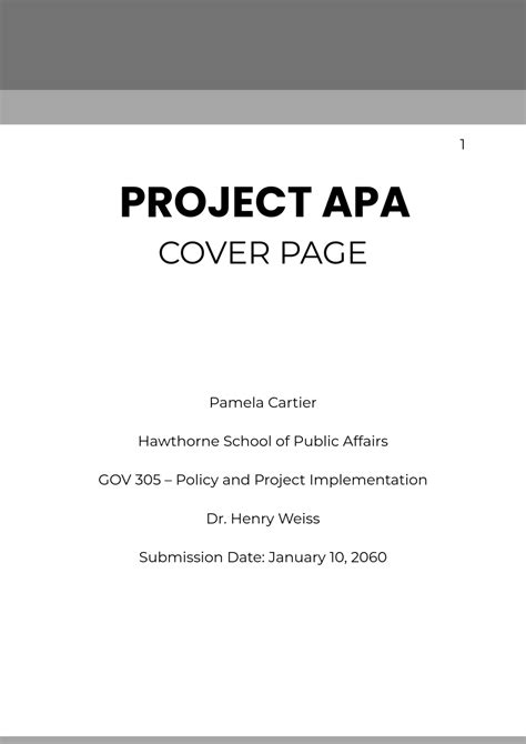 Apa Front Page Template