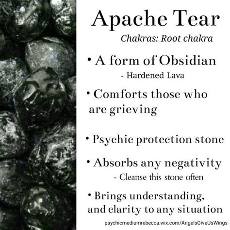 Apache Tears: Unveiling the Spiritual Significance and Healing Properties