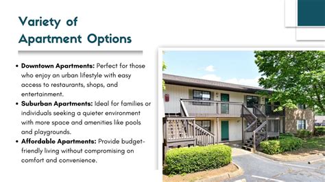 Apartment Options: