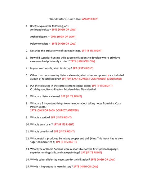 Apex Global History 1 Unit 5 Pretest Answer Key PDF