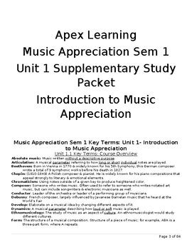 Apex Music Appreciation Semester 1 Exam Answers Ebook Reader