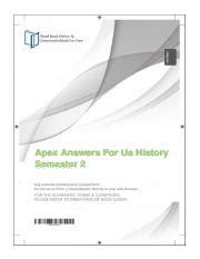 Apex Us History Semester 2 Quiz Answers Epub