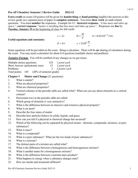 Apex chemistry semester 1 answers Ebook Kindle Editon