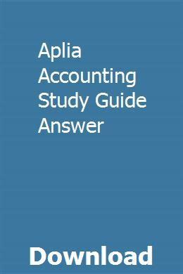 Aplia Accounting Answers Study Guide Reader