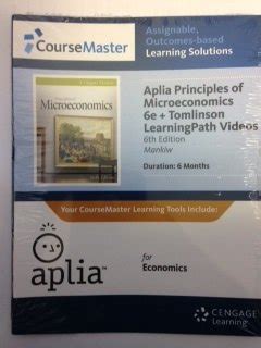 Aplia with Tomlinson Learning Path Economics Printed Access Card for Mankiw s Essentials of Economics 6th PDF