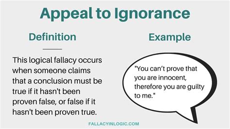 Appealing to ignorance: