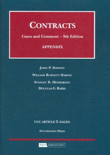 Appendix to Contracts Cases and Comment Selected Statutes PDF