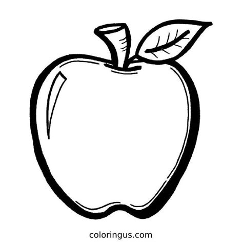 Apple Coloring Page Free Printable