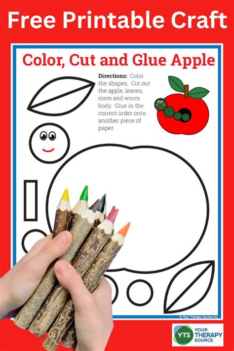 Apple Crafts For Preschoolers Printable