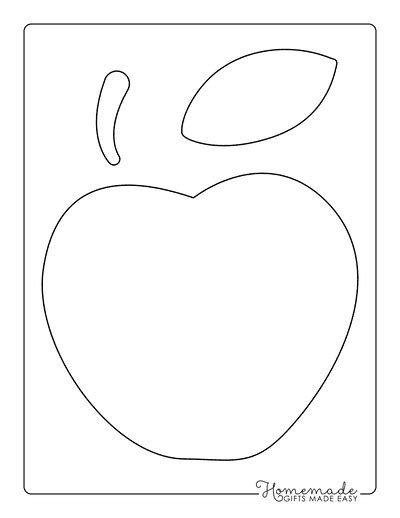 Apple Cut Out Template