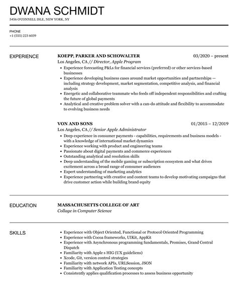 Apple Resume Templates