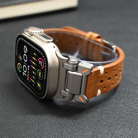 Apple Watch TechMatte Genuine Leather Reader