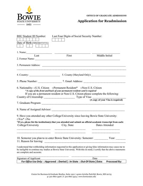 Application Deadline for Bowie State University