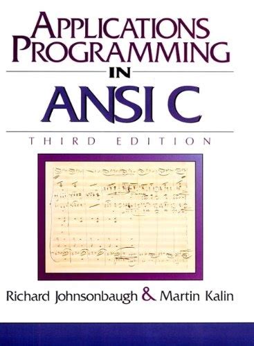Applications Programming in ANSI C 3rd Edition PDF