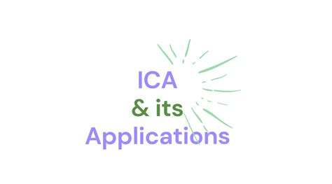 Applications of ICA