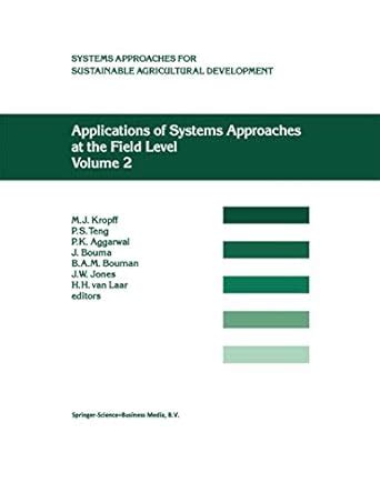 Applications of Systems Approaches at the Field Level 1st Edition PDF