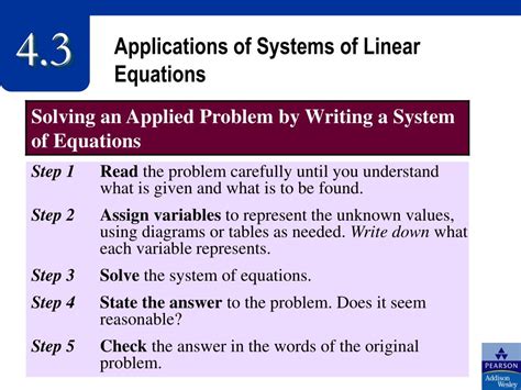 Applications of Systems of Equations