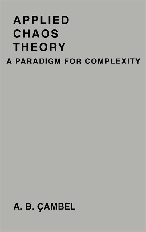 Applied Chaos Theory A Paradigm for Complexity Doc