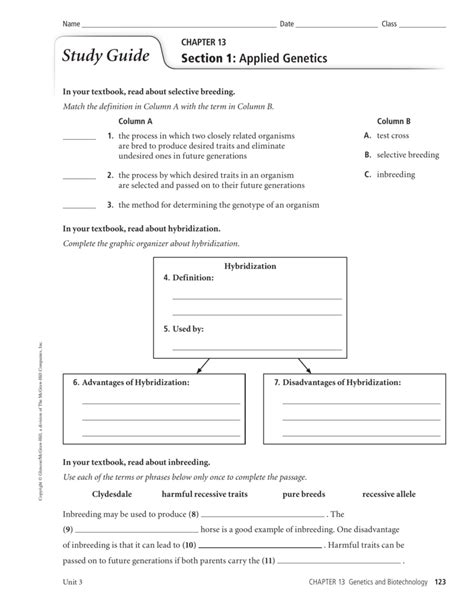 Applied Genetics Study Guide Answer Key Epub