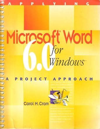 Applying Microsoft Word 60 for Windows A Project Approach Epub