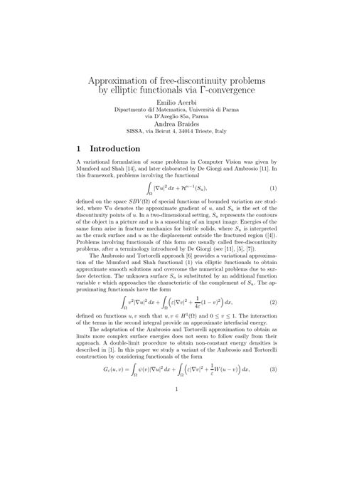 Approximation of Free-Discontinuity Problems PDF