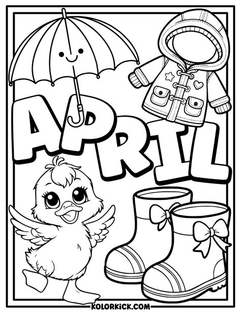 April Printable Coloring Pages