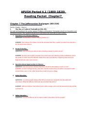 Apush Packet Answers Chapter 7 PDF