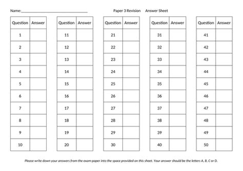 Aqa A Level Multiple Choice Answer Sheet Epub