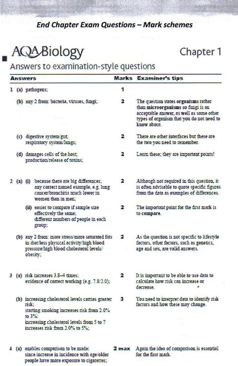 Aqa Human Biology Nelson Thornes A2 Answers PDF