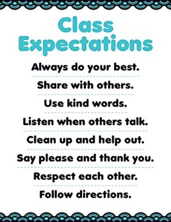 Aqua Oasis Class Expectations Chart PDF