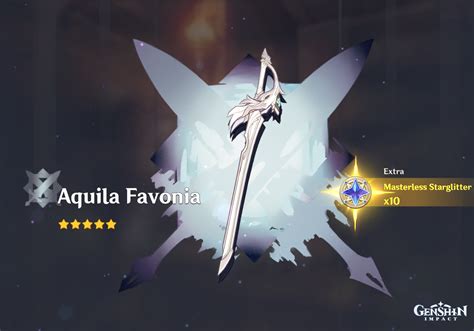 Aquila Favonia: Unrivaled Might in Genshin Impact