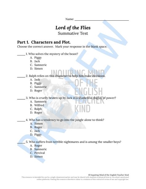 Ar Test Answers Lord Of The Flies PDF