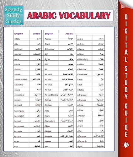 Arabic Vocabulary Speedy Study Guides Learning Arabic Edition 2 Doc