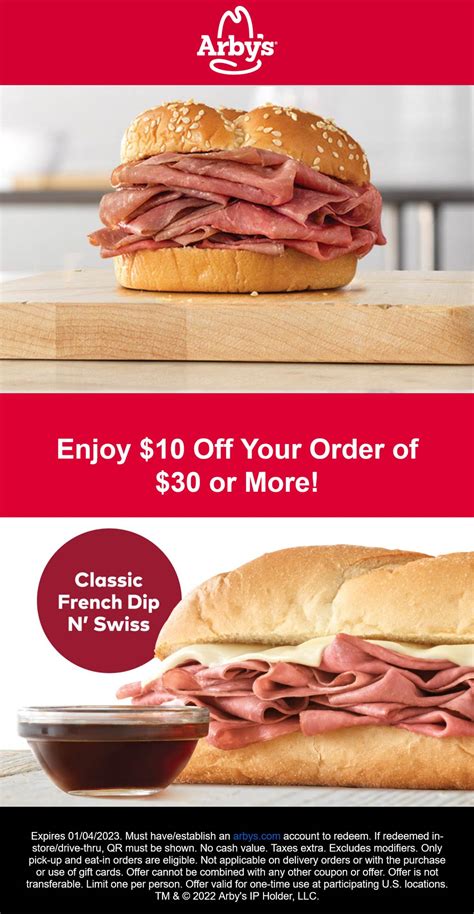 Arbys 4 For 10 Coupon Printable