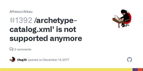 Archetype Catalog Is Not Supported Anymore