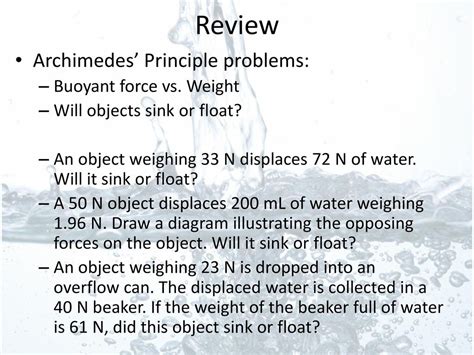 Archimedes Principle Problems And Solutions Doc