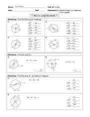 Arcs And Angles Answer Key Doc