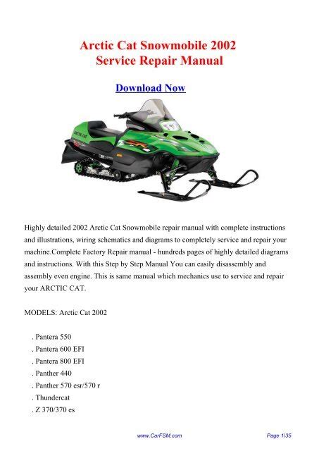 Arctic Cat Snowmobile Wiring Diagram and Electrical System (2002) Ebook Kindle Editon