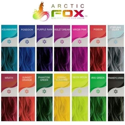 Arctic Fox Hair Color Chart