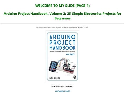 Arduino Project Handbook Volume 2 25 Simple Electronics Projects for Beginners Doc